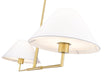 Chandelier Z-Lite 744-42L-LG Luxe Gold Leila 2 Light Chandelier Z-Lite