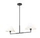 Chandelier Z-Lite 744-42L-MB Matte Black Leila 2 Light Chandelier Z-Lite