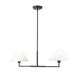 Chandelier Z-Lite 744-42L-MB Matte Black Leila 2 Light Chandelier Z-Lite