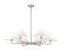 Chandelier Z-Lite 744-44R-BN Brushed Nickel Leila 6 Light Chandelier Z-Lite