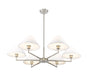 Chandelier Z-Lite 744-44R-BN Brushed Nickel Leila 6 Light Chandelier Z-Lite
