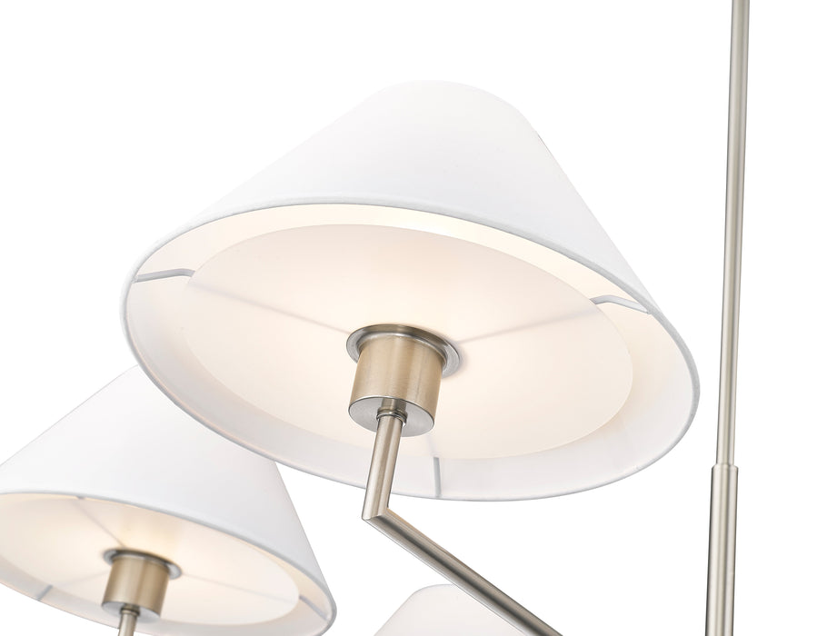 Chandelier Z-Lite 744-44R-BN Brushed Nickel Leila 6 Light Chandelier Z-Lite