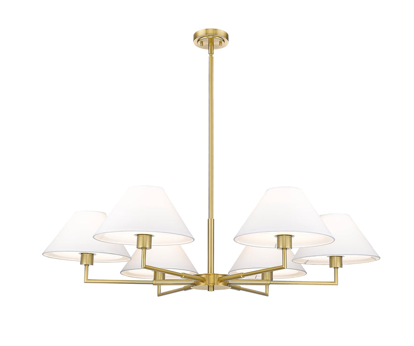 Chandelier Z-Lite 744-44R-LG Luxe Gold Leila 6 Light Chandelier Z-Lite