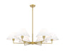 Chandelier Z-Lite 744-44R-LG Luxe Gold Leila 6 Light Chandelier Z-Lite