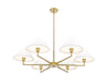 Chandelier Z-Lite 744-44R-LG Luxe Gold Leila 6 Light Chandelier Z-Lite