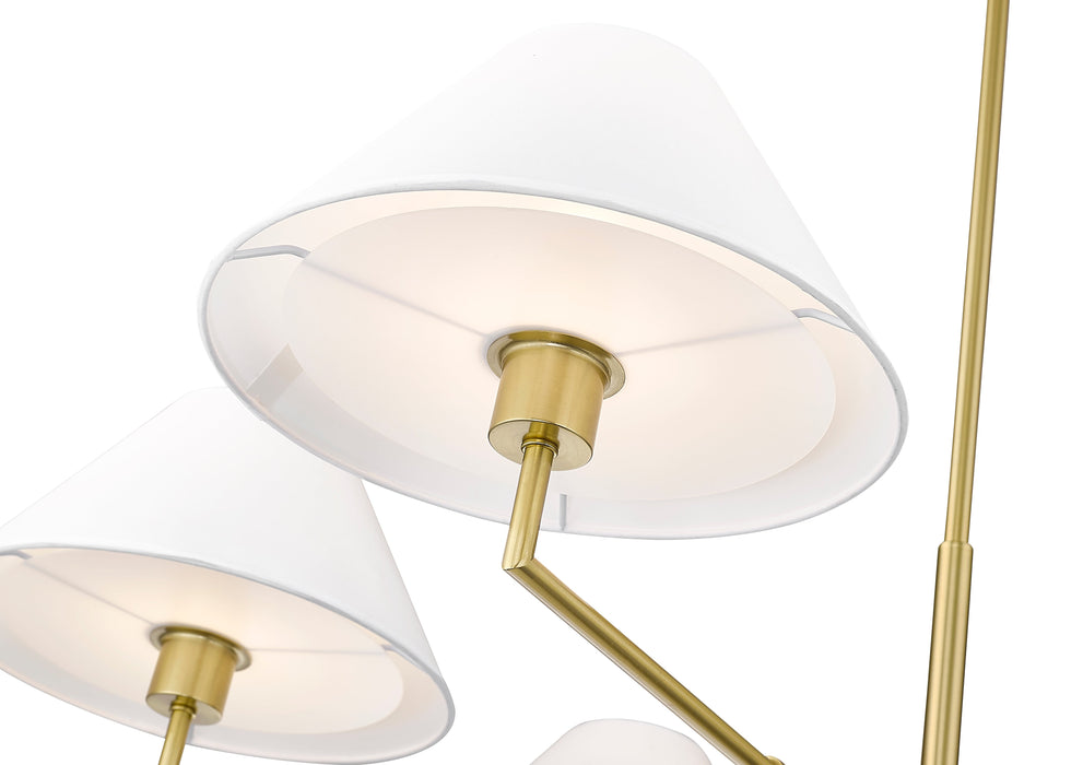 Chandelier Z-Lite 744-44R-LG Luxe Gold Leila 6 Light Chandelier Z-Lite