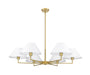 Chandelier Z-Lite 744-44R-LG Luxe Gold Leila 6 Light Chandelier Z-Lite
