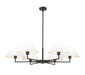 Chandelier Z-Lite 744-44R-MB Matte Black Leila 6 Light Chandelier Z-Lite