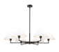 Chandelier Z-Lite 744-44R-MB Matte Black Leila 6 Light Chandelier Z-Lite