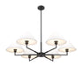 Chandelier Z-Lite 744-44R-MB Matte Black Leila 6 Light Chandelier Z-Lite