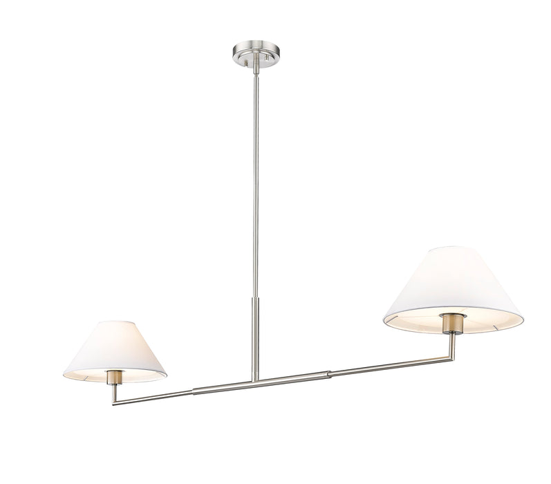 Chandelier Z-Lite 744-62L-BN Brushed Nickel Leila 2 Light Chandelier Z-Lite
