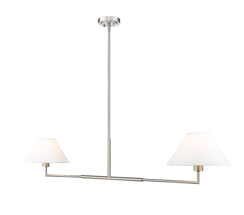 Chandelier Z-Lite 744-62L-BN Brushed Nickel Leila 2 Light Chandelier Z-Lite