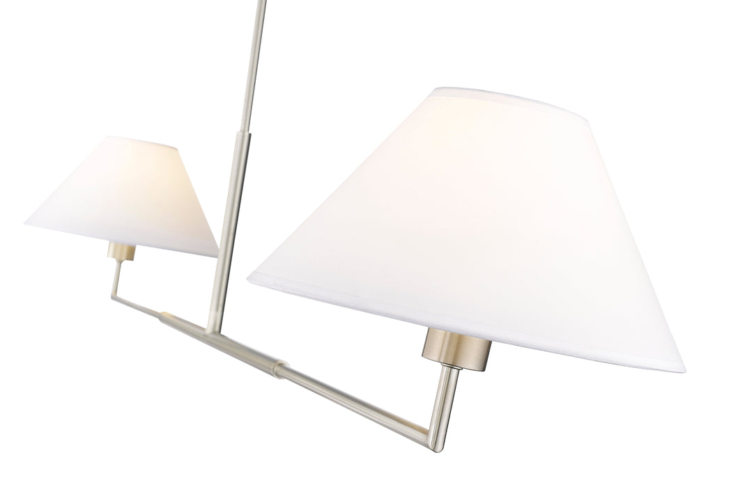 Chandelier Z-Lite 744-62L-BN Brushed Nickel Leila 2 Light Chandelier Z-Lite