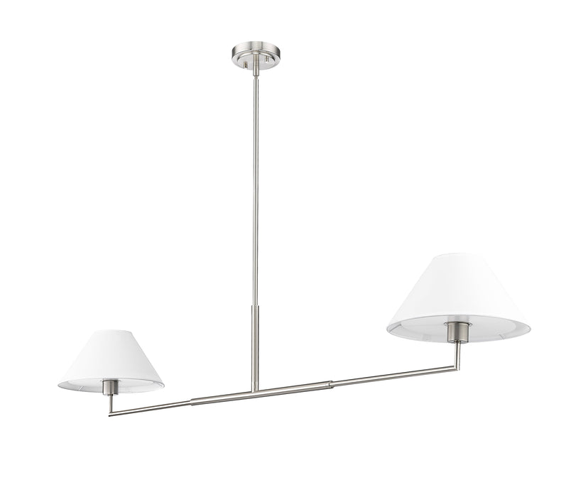 Chandelier Z-Lite 744-62L-BN Brushed Nickel Leila 2 Light Chandelier Z-Lite