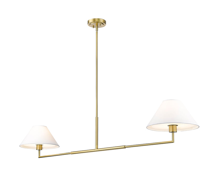 Chandelier Z-Lite 744-62L-LG Luxe Gold Leila 2 Light Chandelier Z-Lite