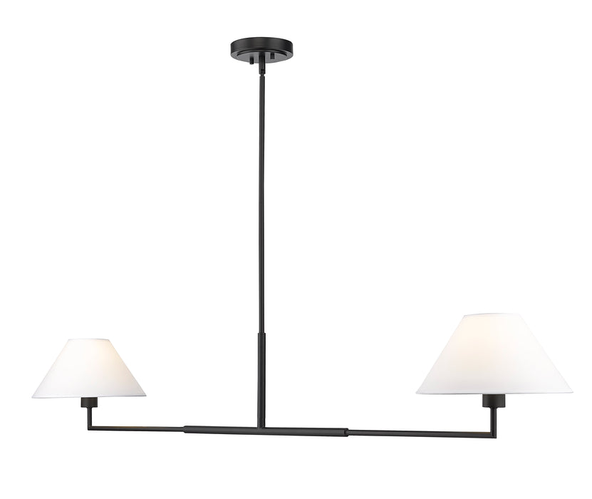 Chandelier Z-Lite 744-62L-MB Matte Black Leila 2 Light Chandelier Z-Lite