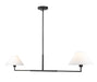Chandelier Z-Lite 744-62L-MB Matte Black Leila 2 Light Chandelier Z-Lite