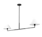 Chandelier Z-Lite 744-62L-MB Matte Black Leila 2 Light Chandelier Z-Lite