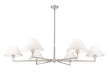 Chandelier Z-Lite 744-63R-BN Brushed Nickel Leila 6 Light Chandelier Z-Lite