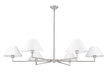 Chandelier Z-Lite 744-63R-BN Brushed Nickel Leila 6 Light Chandelier Z-Lite
