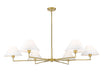 Chandelier Z-Lite 744-63R-LG Luxe Gold Leila 6 Light Chandelier Z-Lite