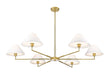 Chandelier Z-Lite 744-63R-LG Luxe Gold Leila 6 Light Chandelier Z-Lite