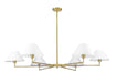 Chandelier Z-Lite 744-63R-LG Luxe Gold Leila 6 Light Chandelier Z-Lite