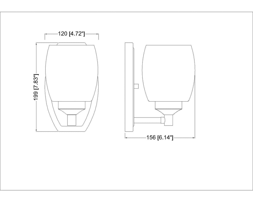 Wall Sconce Z-Lite 745-1S-CH Chrome Kendrick 1 Light Wall Sconce Z-Lite