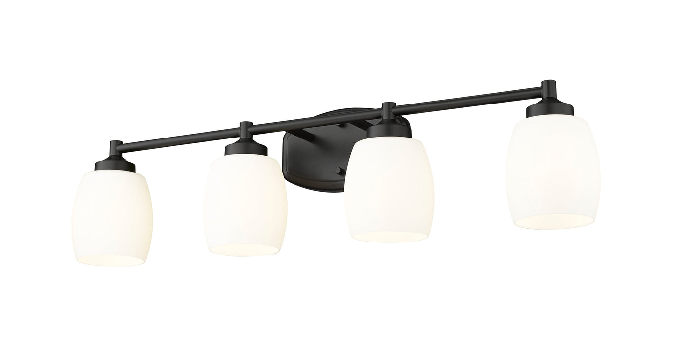 Vanity Z-Lite 745-4V-MB Matte Black Kendrick 4 Light Vanity Z-Lite