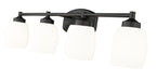 Vanity Z-Lite 745-4V-MB Matte Black Kendrick 4 Light Vanity Z-Lite