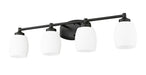 Vanity Z-Lite 745-4V-MB Matte Black Kendrick 4 Light Vanity Z-Lite