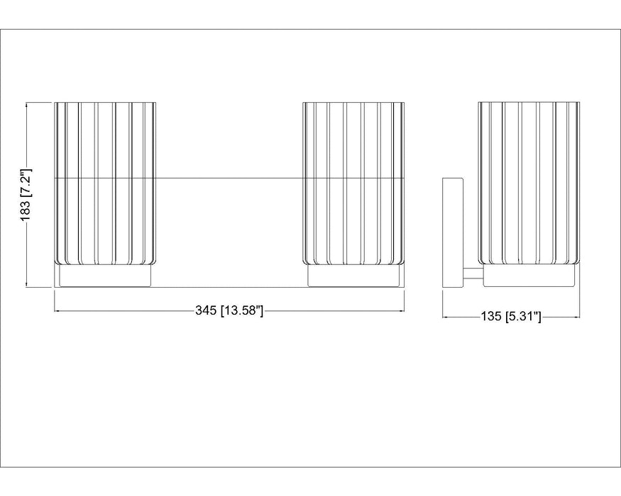 Vanity Z-Lite 746-2V-BN Brushed Nickel Burk 2 Light Vanity Z-Lite