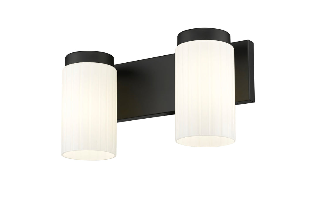 Vanity Z-Lite 746-2V-MB Matte Black Burk 2 Light Vanity Z-Lite