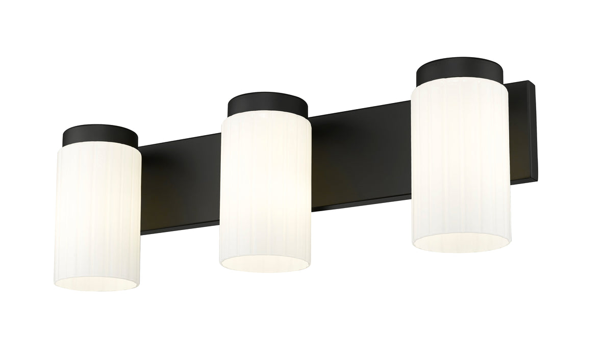 Vanity Z-Lite 746-3V-MB Matte Black Burk 3 Light Vanity Z-Lite