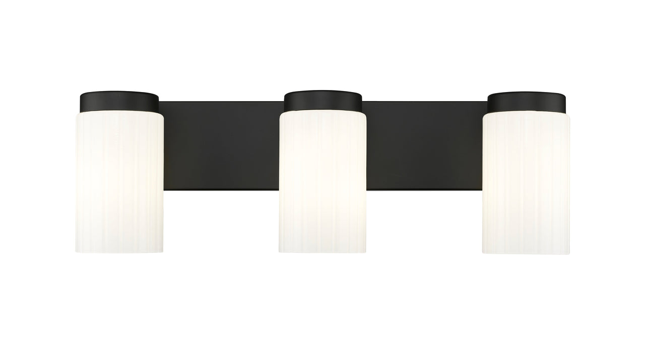 Vanity Z-Lite 746-3V-MB Matte Black Burk 3 Light Vanity Z-Lite