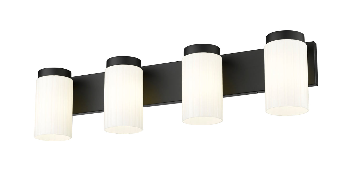 Vanity Z-Lite 746-4V-MB Matte Black Burk 4 Light Vanity Z-Lite