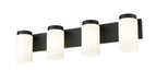 Vanity Z-Lite 746-4V-MB Matte Black Burk 4 Light Vanity Z-Lite