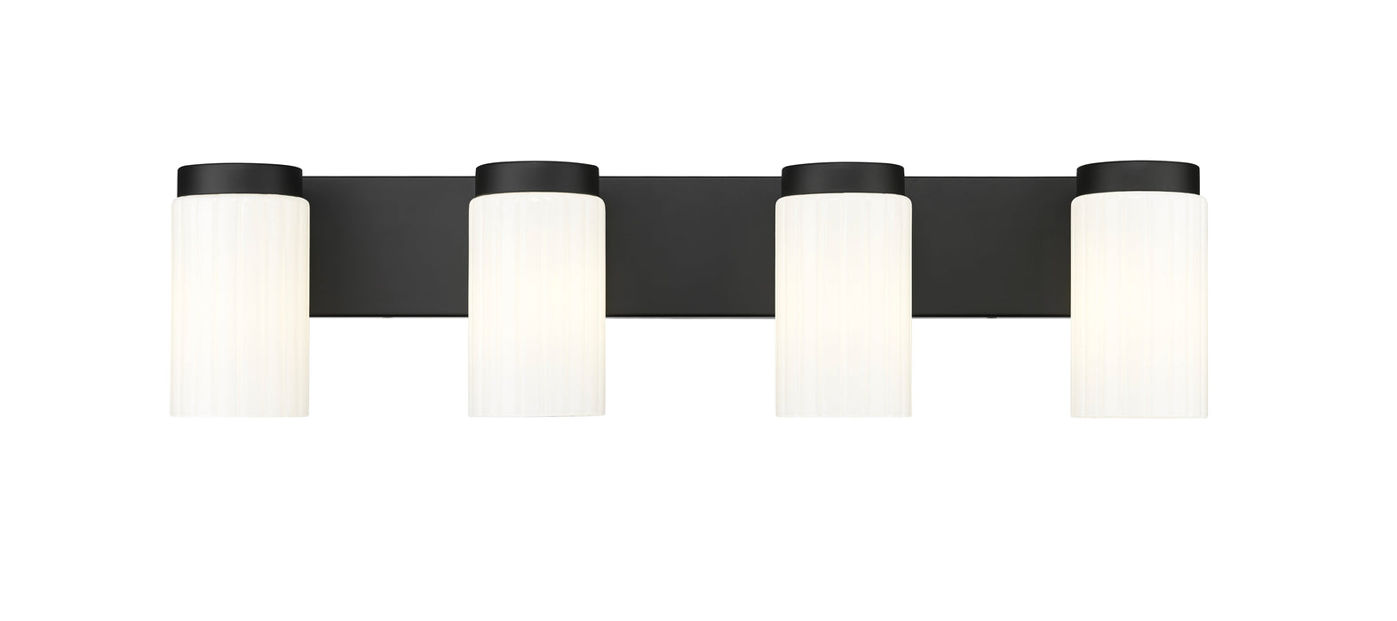 Vanity Z-Lite 746-4V-MB Matte Black Burk 4 Light Vanity Z-Lite