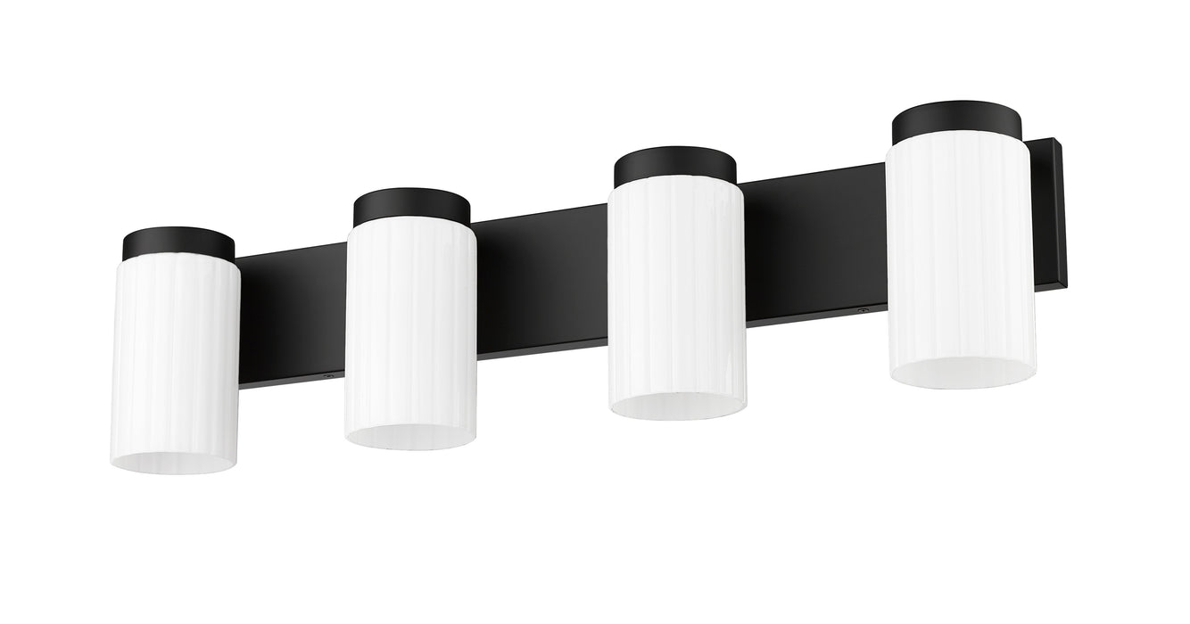 Vanity Z-Lite 746-4V-MB Matte Black Burk 4 Light Vanity Z-Lite