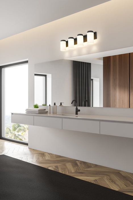 Vanity Z-Lite 746-4V-MB Matte Black Burk 4 Light Vanity Z-Lite