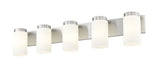 Vanity Z-Lite 746-5V-BN Brushed Nickel Burk 5 Light Vanity Z-Lite