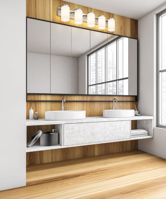 Vanity Z-Lite 746-5V-CH Chrome Burk 5 Light Vanity Z-Lite