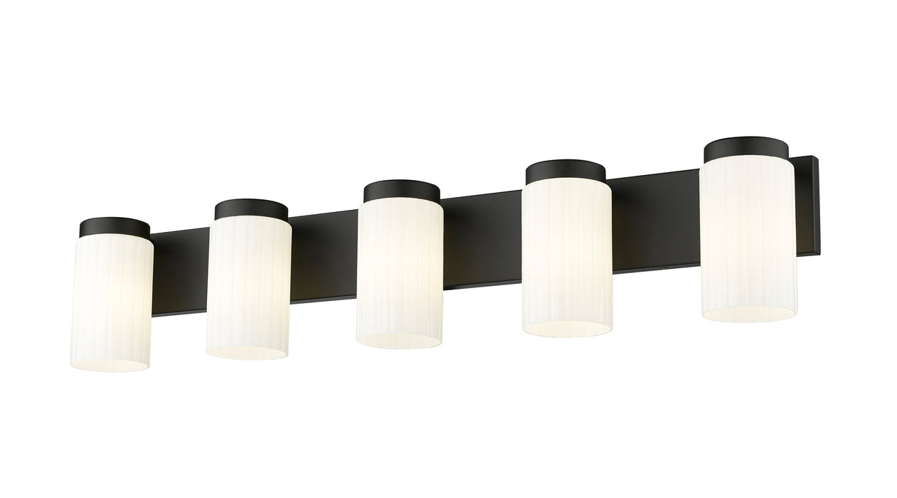 Vanity Z-Lite 746-5V-MB Matte Black Burk 5 Light Vanity Z-Lite