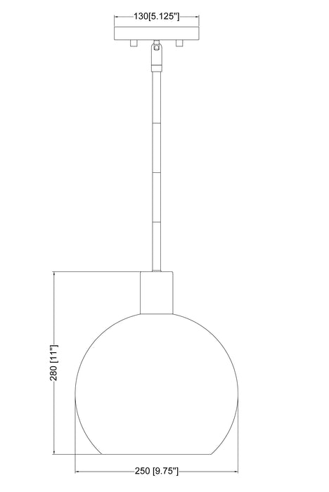 Pendant Z-Lite 7500P10-MB Matte Black Margo 1 Light Pendant Z-Lite