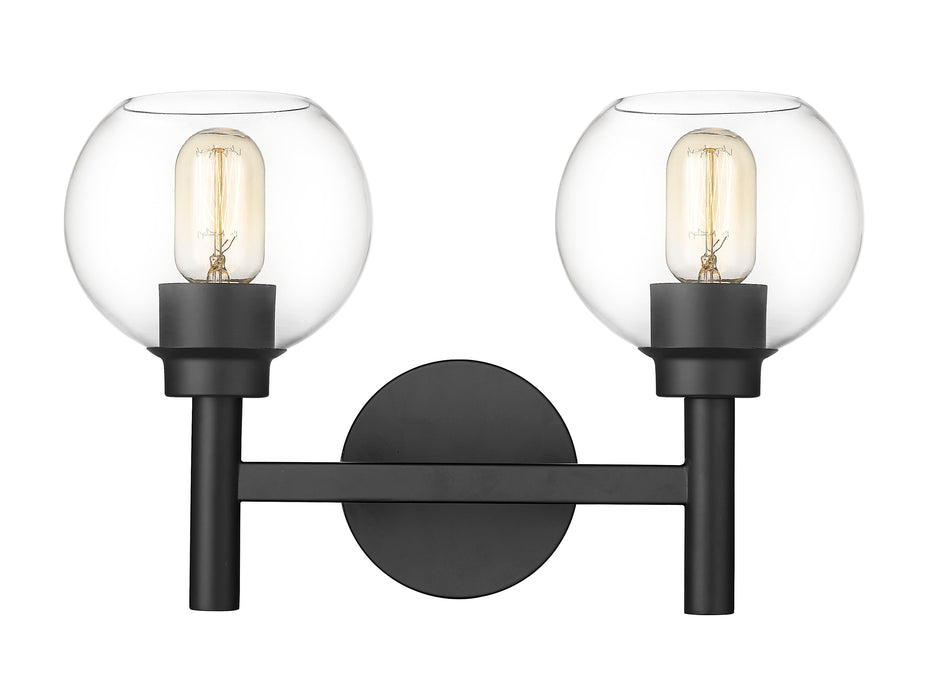 Vanity Z-Lite 7502-2V-MB Matte Black Sutton 2 Light Vanity Z-Lite