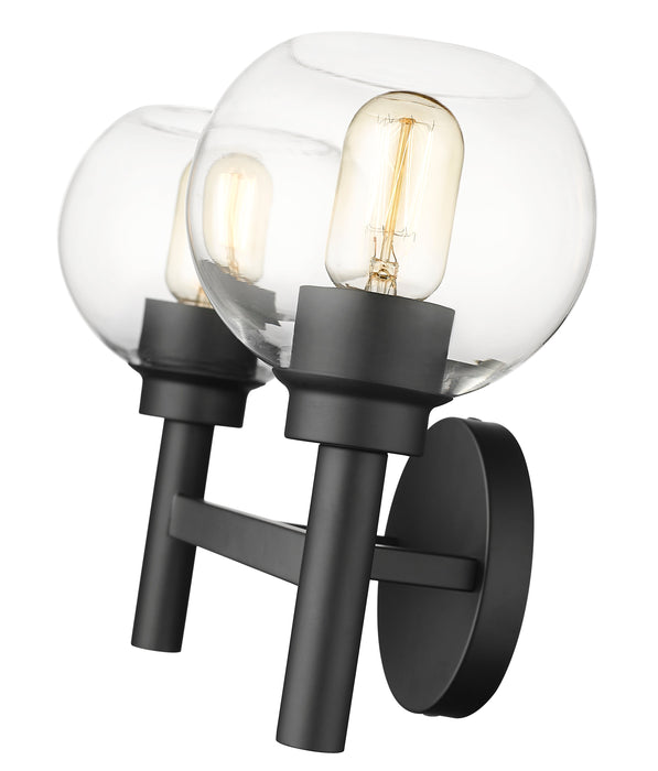 Vanity Z-Lite 7502-2V-MB Matte Black Sutton 2 Light Vanity Z-Lite