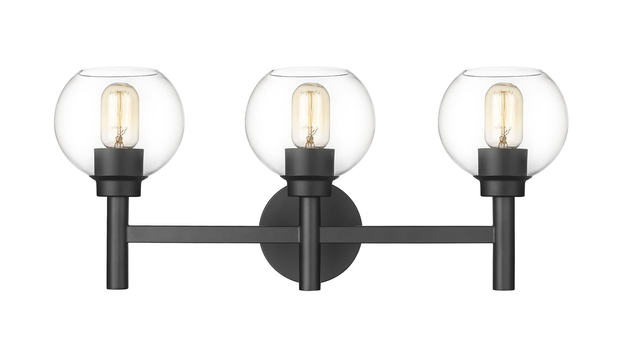 Vanity Z-Lite 7502-3V-MB Matte Black Sutton 3 Light Vanity Z-Lite