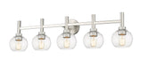 Vanity Z-Lite 7502-5V-BN Brushed Nickel Sutton 5 Light Vanity Z-Lite