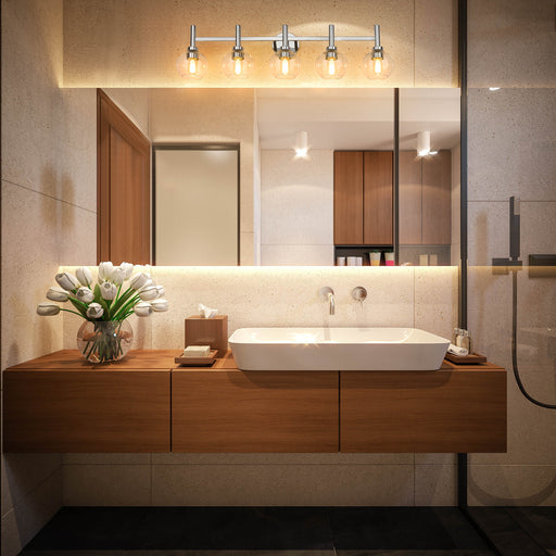 Vanity Z-Lite 7502-5V-CH Chrome Sutton 5 Light Vanity Z-Lite