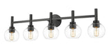 Vanity Z-Lite 7502-5V-MB Matte Black Sutton 5 Light Vanity Z-Lite